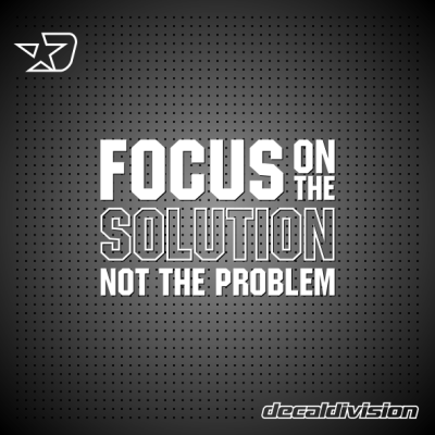 Focus on the solution Sticker